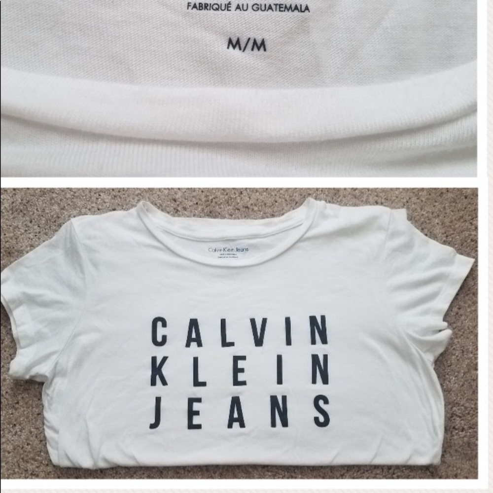 a white and black tee